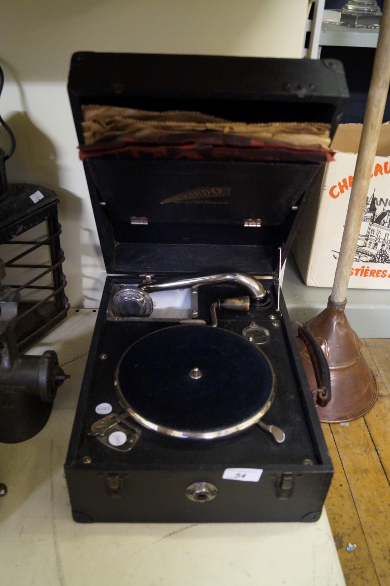 A vintage Decca gramophone.