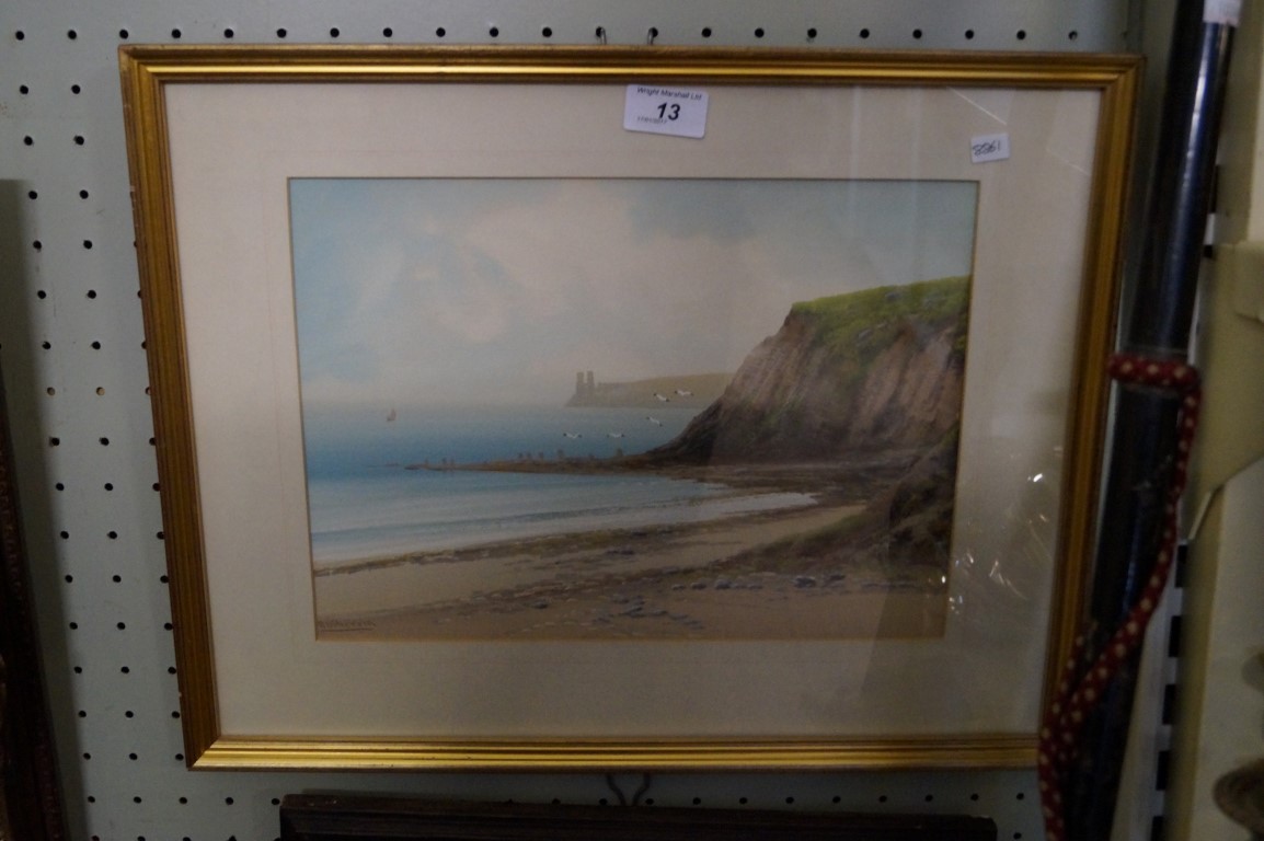 Reginald Daniel Sherrin watercolour depicting a beech scene