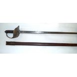 A George V Infantry Officer's sword 83cm straight single edged single fullered blade,