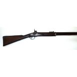 An Enfield two band percussion cap rifle, mid 19th Century 82cm barrel, with ramp sights,