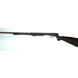 A .22 calibre air rifle mid 20th Century 49cm barrel, air loading underlever, serial no.