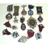 A collection of approx eleven good quality Masonic silver and enamel jewels,