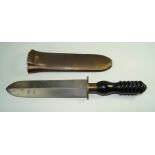 A Siebe Heinke diver's knife, early 20th Century Straight double edged 20cm blade,