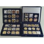 A large collection of modern proof coinage To include 9ct gold Tristan Da Cunha 2013, one crown,