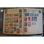 Two vintage style stamp albums