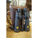 A pair of Barr & Stroud military issue 7x WW!! period binoculars, fitted in original case.