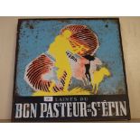 An original advertising double sided French sign 'Bon Pasteur et de St Epin'