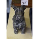 An Art Deco lighter and ashtray modelled of as Scottie dog CONDITION REPORT: Heavy
