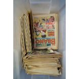 A large collection of Vintage comics to include 'Look and Learn', 'Beano' etc.