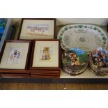 A large collection of assorted Hummel collectors plates and a large collection of F Whittaker