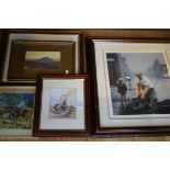 A mixed lot of assorted pictures and prints to include a Mark Grimshaw pencil signed print