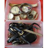A collection of pocket and wristwatches, to include; Reflex, Ingersoll,