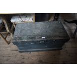 A mid 20th Century stained tool chest.