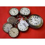 A collection of pocket watches, of various form,