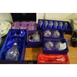 A selection of Edinburgh and other cut glass ware to include decanter, tumblers, etc.