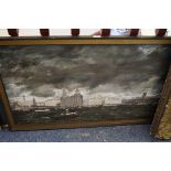 A large and impressive oil on board depicting The Mersey View.