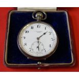 A silver pocket watch, signed J. W.