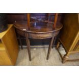 A late 18th/19th Century mahogany D end side table.