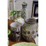 A mixed lot of assorted ceramics to include three pieces of Denby, Glynn College,