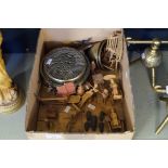 A collection of assorted Oriental items to include metal pot pourri and cover, two bowls etc.