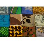 A large collection of vintage Jacqmar silk scarves and neckerchiefs Each of various form with