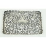 An Edward VII hallmarked silver dressing table tray Of rectangular form,