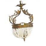 An ornate period style cast gilt metal ceiling light,