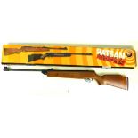 * A brand new boxed Hatsan .22 calibre air rifle 46cm barrel, serial no. 121200688, wooden stocked.