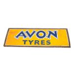 An original advertising enamel sign 'Avon Tyres' 38x104cm