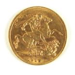 George V gold sovereign Perth mint dated 1913