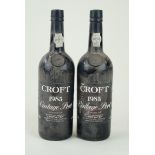 2 bottles Croft 1985 Vintage Port