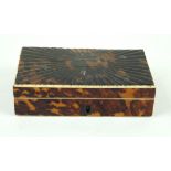 A tortoiseshell and ivory jewellery box In the Regency style,
