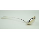 A Scottish George III hallmarked silver serving ladle In plain form,