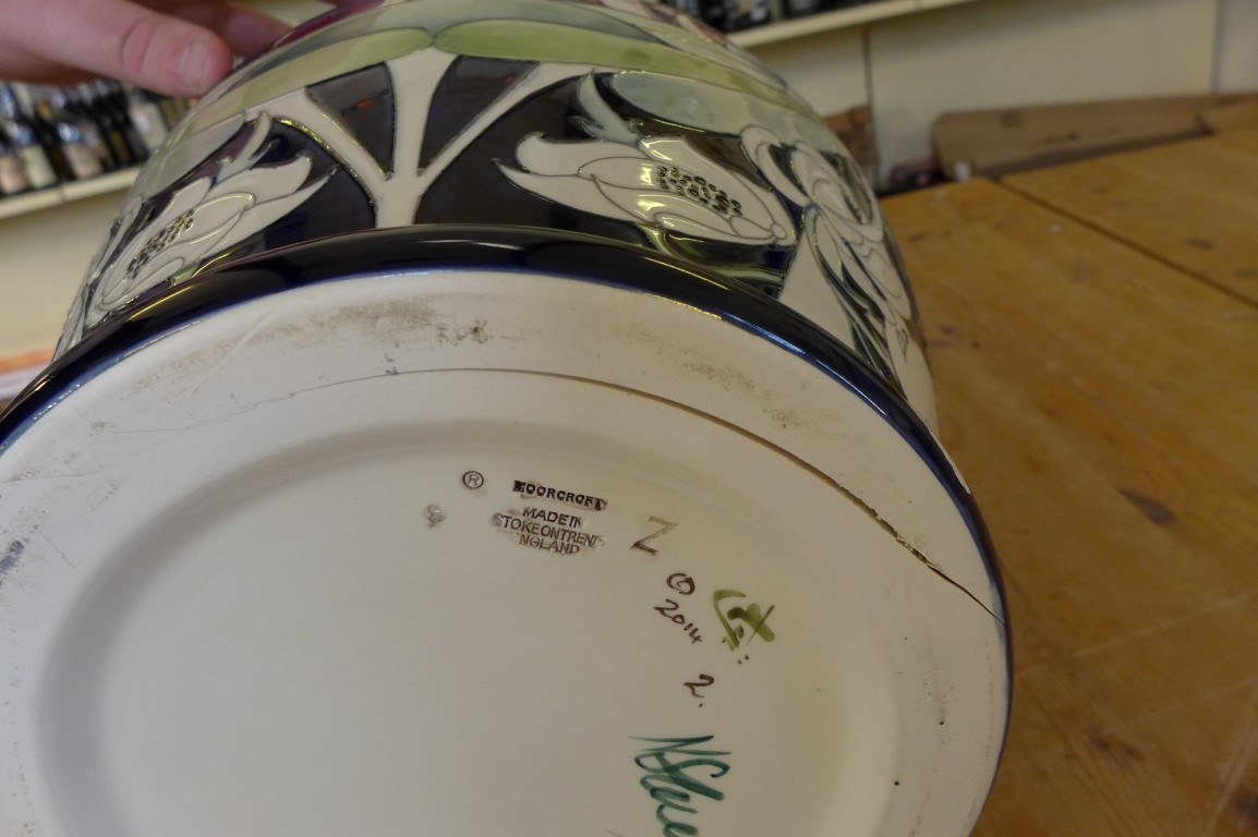 A large and impressive modern Moorcroft pottery vase 'Talwin' shape number RN3/27, - Image 4 of 6