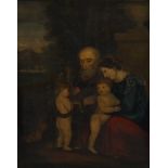 Continental School (18th/19th Century) - 'Male and female figures with two infants within landscape