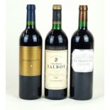 3 bottles mixed Lot of very fine Bordeaux Haut Medoc Commune wines including Grand Cru