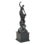A bronzed spelter figure group Early 20th Century,
