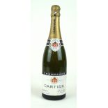 1 bottle Champagne Cartier Brut NV Avize Cote des Blancs (from 1970's level at 1cm inverted)