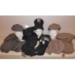 A collection of approx twenty eight Harvey James flat caps To include tweed colours of grey and