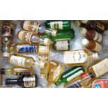 Collection 77 miniature bottles assorted and varios scotch and malt whiskies to include some rare