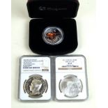 A cased silver proof Australian Year of the Horse Lunar dated 2014 Weight approx ½oz,