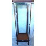 A mahogany four sided glazed display cabinet, early 20th Century Bears ivorine label J. C.