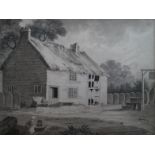 Attributed to Paul Sandby Munn (British, 1773-1845) - 'A Country Inn' Sepia watercolour,