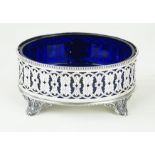 A Victorian hallmarked silver bowl Having pierced scrolling decoration,
