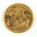 Queen Victoria gold sovereign London mint dated 1900