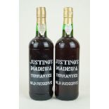 2 bottles Justino's Terrantez Reserva Fine Madeira (stencilled bottles)
