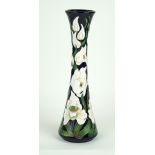 A modern Moorcroft pottery trial vase 'Buckingham Orchid' shape number 365/12,