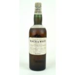 1 bottle Black & White Whisky from late 1940's (1949)