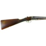 * A Webley & Scott 12 bore side by side box lock ejector shotgun Serial 135307, 28 inch barrel,