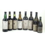9 bottles and 1 half bottle collection of fine red wines from 1940's Including 3 bottles Chateau